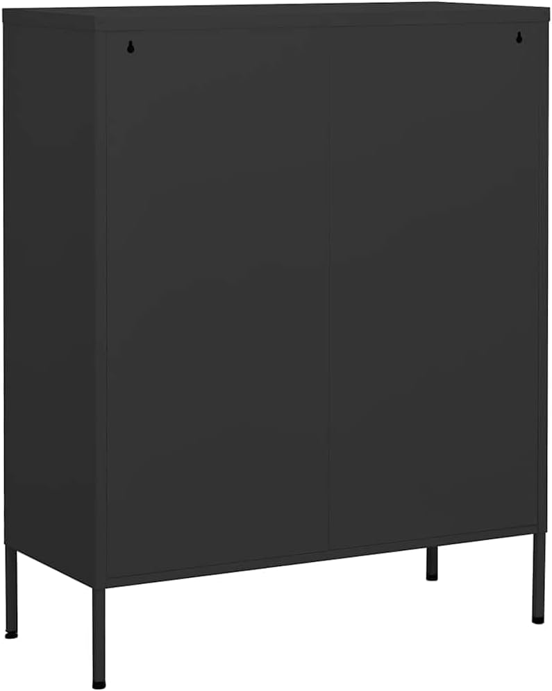 Metal Side Accent Storage Cabinet with Adjustable Shelves, Steel Storage Cabinet for Entryway and Hallway, 31.5'x13.8'x40',-252