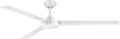 Minka Aire F624-WHF Roto XL 62' 3-Blades Ceiling Fan in Flat White Finish with Flat White Blades