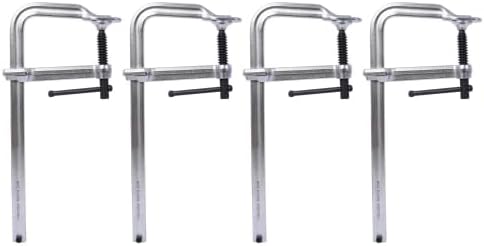 【LuckyNote】 Wood Workbench - Wooden Workbench for Garage Workshop and Home, with Bar Clamps Set (12 inch x 4-3/4 inch Throat,Pack of 4) The Package Will be Shipped in Two Separate parcels