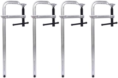 55-Inch Wood Workbench - Wooden Workbench for Garage Workshop and Home,with Bar Clamps Set 12 inch x 3inch Throat,Pack of 4