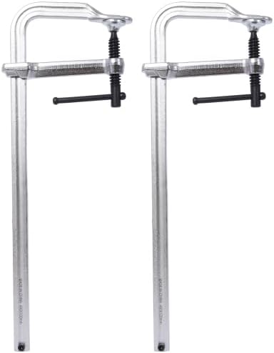 【LuckyNote】 Wood Workbench - Wooden Workbench for Garage Workshop and Home, with Bar Clamps Set (16 inch x 4-3/4 inch Throat,Pack of 2) The Package Will be Shipped in Two Separate parcels