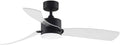 Fanimation SculptAire 52 inch Indoor/Outdoor Ceiling Fan with LED Light Kit - Black with Clear blades