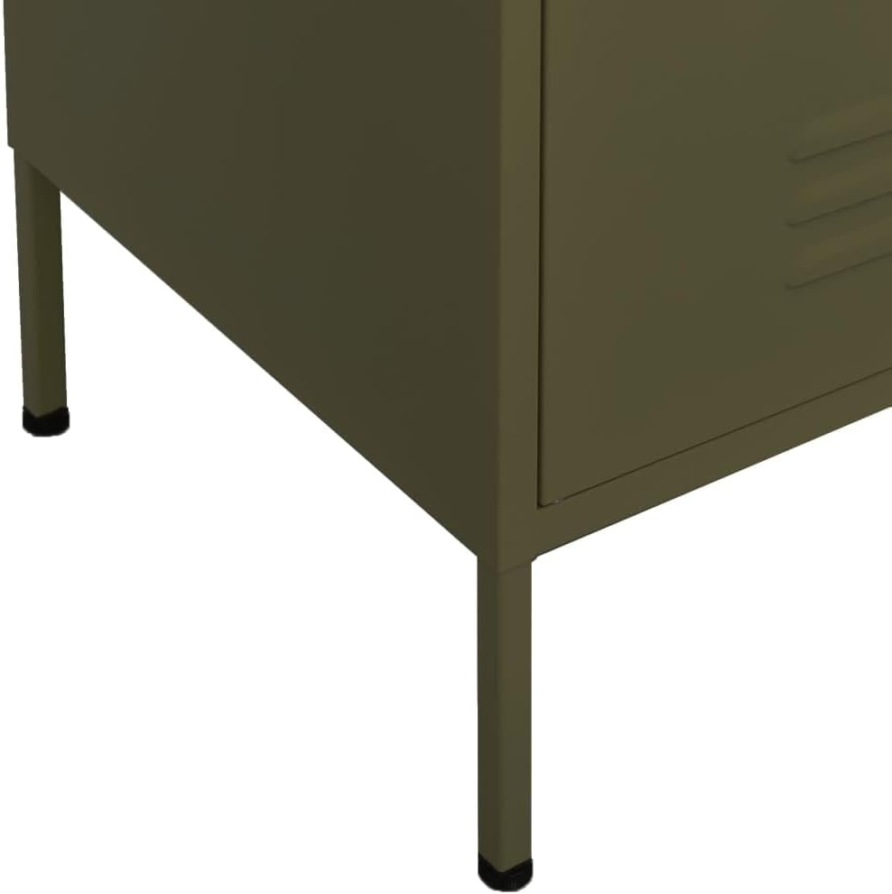 Metal Side Accent Storage Cabinet with Adjustable Shelves, Steel Storage Cabinet for Entryway and Hallway, 31.5'x13.8'x40',-246