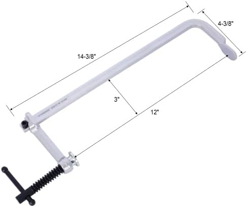 【LuckyNote】 Wood Workbench - Wooden Workbench for Garage Workshop and Home, with Bar Clamps Set (12 inch x 3inch Throat,Pack of 4) The Package Will be Shipped in Two Separate parcels