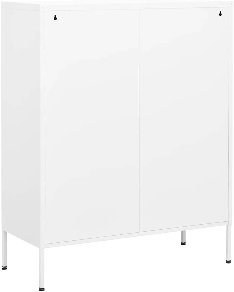 Metal Side Accent Storage Cabinet with Adjustable Shelves, Steel Storage Cabinet for Entryway and Hallway, 31.5'x13.8'x40',-254