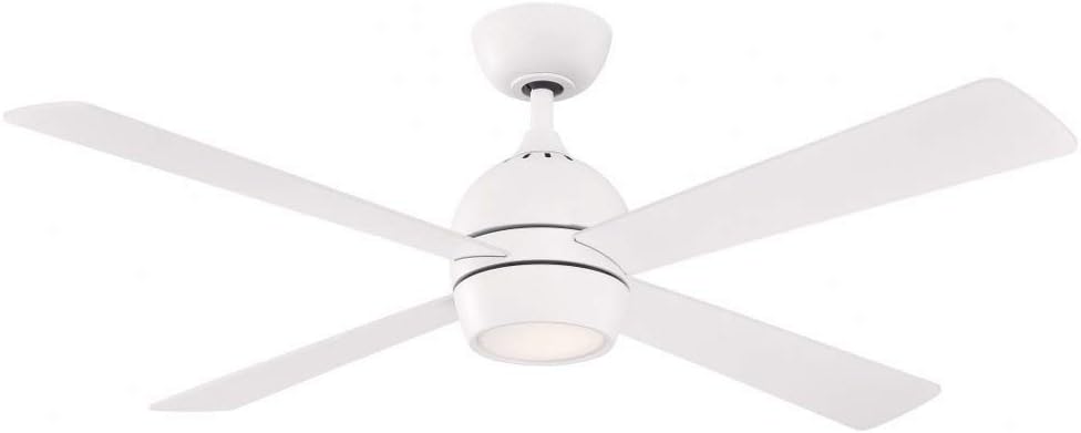 Fanimation Kwad 52 inch Indoor Ceiling Fan with LED Light Kit - Matte White