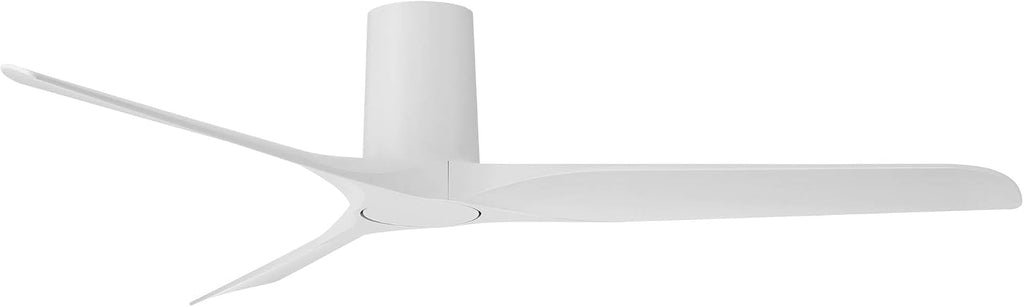 Casa Vieja Zebec 52' Modern Indoor Hugger Flush Mount Ceiling Fan with Remote Control, 3 Blades, 6-Speed Quiet Reversible DC Motor, Timer, Matte White Finish Low Profile Living Room Kitchen House