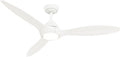 Casablanca - Surea Indoor/Outdoor Ceiling Fan With Light, Remote, 56-inch, Fresh White, Modern-style, 6-speed DC Motor, Energy Star, 52855, for porches, patios, sunrooms, bathrooms