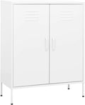 Metal Side Accent Storage Cabinet with Adjustable Shelves, Steel Storage Cabinet for Entryway and Hallway, 31.5'x13.8'x40',-254