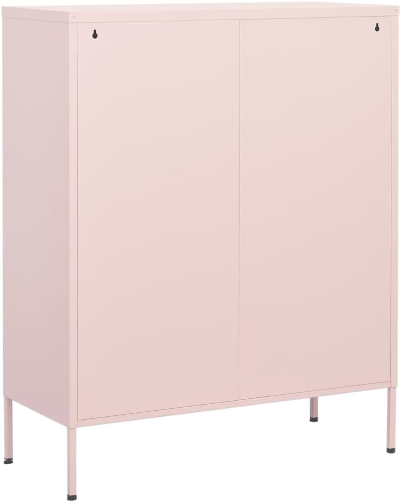 Metal Side Accent Storage Cabinet with Adjustable Shelves, Steel Storage Cabinet for Entryway and Hallway, 31.5'x13.8'x40',-250