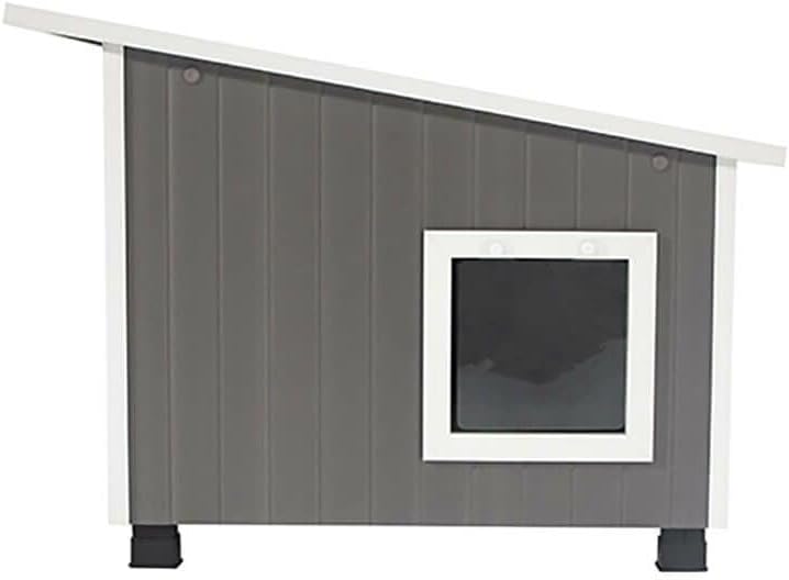 New Age Pet ECOFLEX Outdoor Cat House X-Large Weather Resistant, Raised Floor, Dual Vinyl Flaps, 30% Bigger, 28' W x 20' H