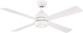 Fanimation Kwad 52 inch Indoor Ceiling Fan with LED Light Kit - Matte White