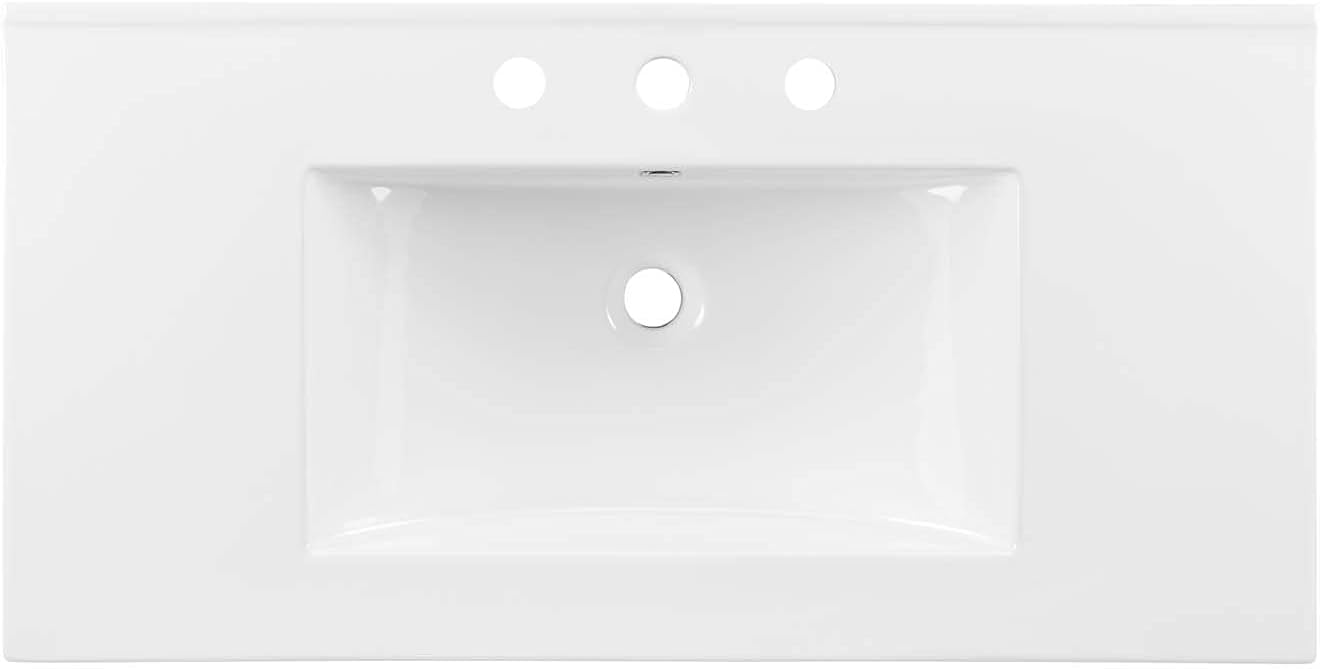 Sink Vanity Cabinet, Ceramic, White, Modern Contemporary, Hotel Bedroom Bathroom Master Suite Guest