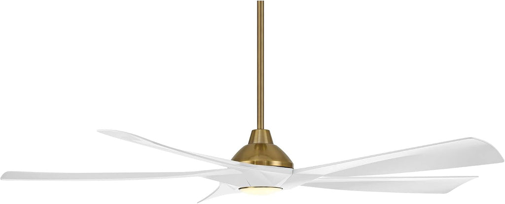 Possini Euro Design 60' Possini Euro Eloquent Brass White LED Ceiling Fan w/ 36' Rod