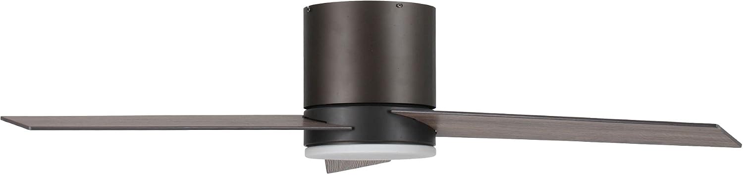 Low Profile Ceiling Fans with Lights and Remote, 48 Inch Bedroom Ceiling Fans Flush Mount, Indoor/Outdoor Fans for Patios, Reversible 3 Blades, Noiseless, Color Temp Adjusted, DOE ETL Tested (Bronze)