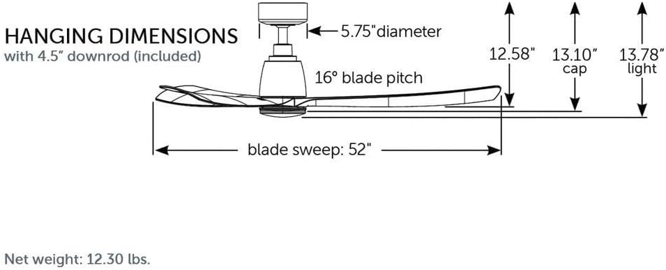 Fanimation Kute 52 inch Indoor/Outdoor Ceiling Fan - Brushed Satin Brass with Matte White blades