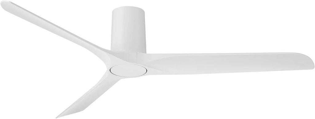 Casa Vieja Zebec 52' Modern Indoor Hugger Flush Mount Ceiling Fan with Remote Control, 3 Blades, 6-Speed Quiet Reversible DC Motor, Timer, Matte White Finish Low Profile Living Room Kitchen House