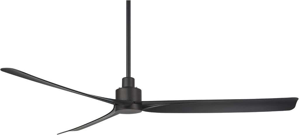 Casa Vieja 60' Sailplane Modern Industrial Indoor Outdoor Ceiling Fan 3 Blade Remote Control Matte Black Finish Blades Bedroom Patio Living Room Kitchen Porch Damp Rated Decorative DC Motor Garage