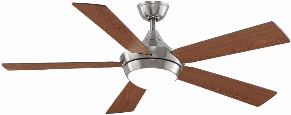 Fanimation Celano v2 52 inch Indoor Ceiling Fan with LED Light Kit - Dark Bronze with Reversible Cherry/Dark Walnut blades