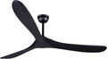 Bigzone 70' Black Ceiling Fan Without Light, 3 Solid Wood Blades, Outdoor Ceiling Fan with Remote, Reversible Motor