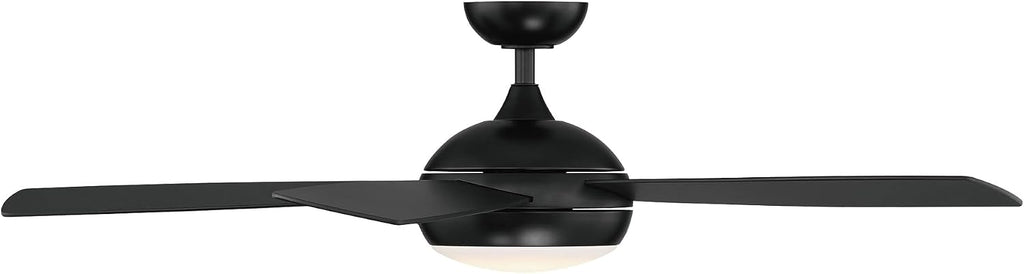 WAC Ceiling Fans F-005L-MB Odyssey 52' Ceiling Fan with LED Lights and Remote, Matte Black