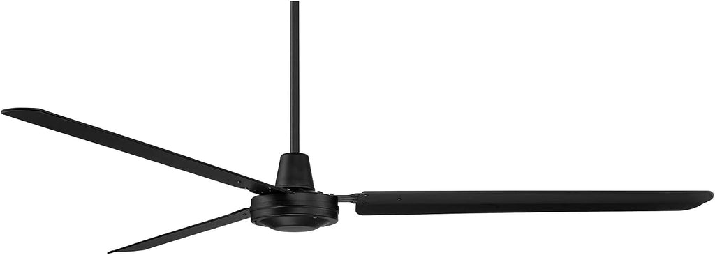Casa Vieja 72' Casa Velocity Large Modern Industrial Indoor Outdoor Ceiling Fan 3 Blade Wall Control Matte Black Finish Metal Blades Bedroom Living Room Kitchen Garage Damp Rated With 6' Downrod