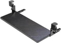 Pull-Out Keyboard Wood Keyboard Tray Under Desk Ergonomic Keyboard Drawer 64Cm/24Inch Keyboard Slide with C Clamp/Black (Black)