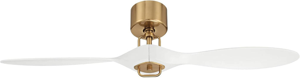 Casa Vieja 56' Longbow Brass and White Indoor/Outdoor Ceiling Fan