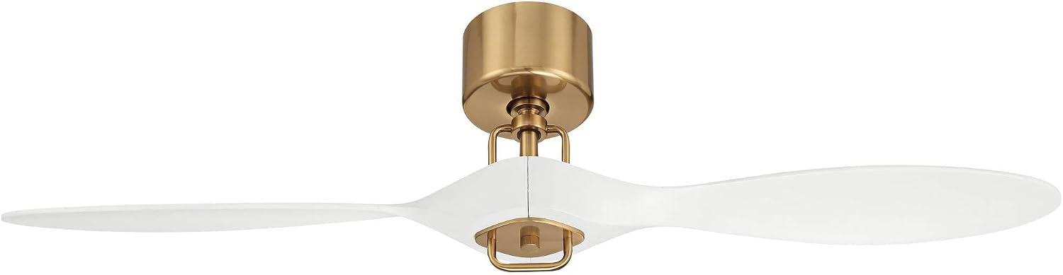 Casa Vieja 56' Longbow Brass and White Indoor/Outdoor Ceiling Fan