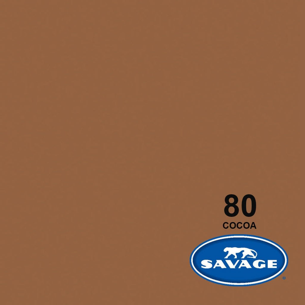 Savage Widetone Seamless Background Paper, 86' Wide x 36' Cocoa, #80 - Bundle with Flashpoint 10' Support System Air Cushioned, Clip Clamp with 2' Jaw