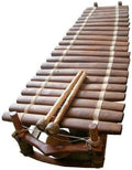 Africa Heartwood Project West African Xylophone - Bala with Gum Rubber Mallets – C Diatonic, 20-22 Blades, Professional Marimba from Mali, Handcrafted with Khadi Wood, Strong Frame - 46'x19'x8' Size