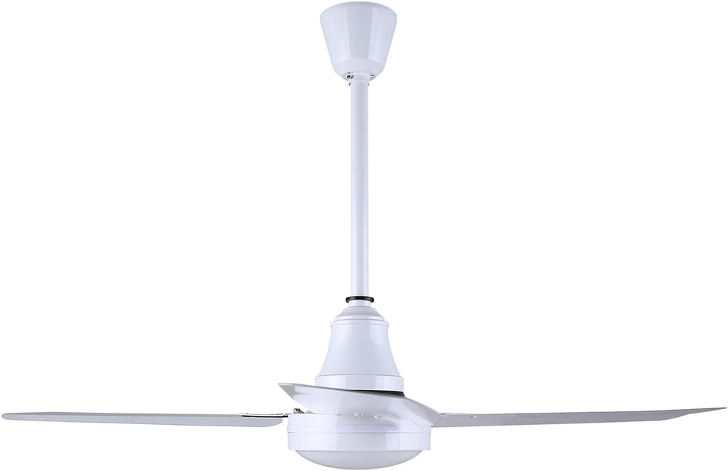 56' White Weatherproof Industrial Ceiling Fan – High-Performance DC Motor – Wall Control – Ideal for Outdoor Patios, Gyms & Warehouses