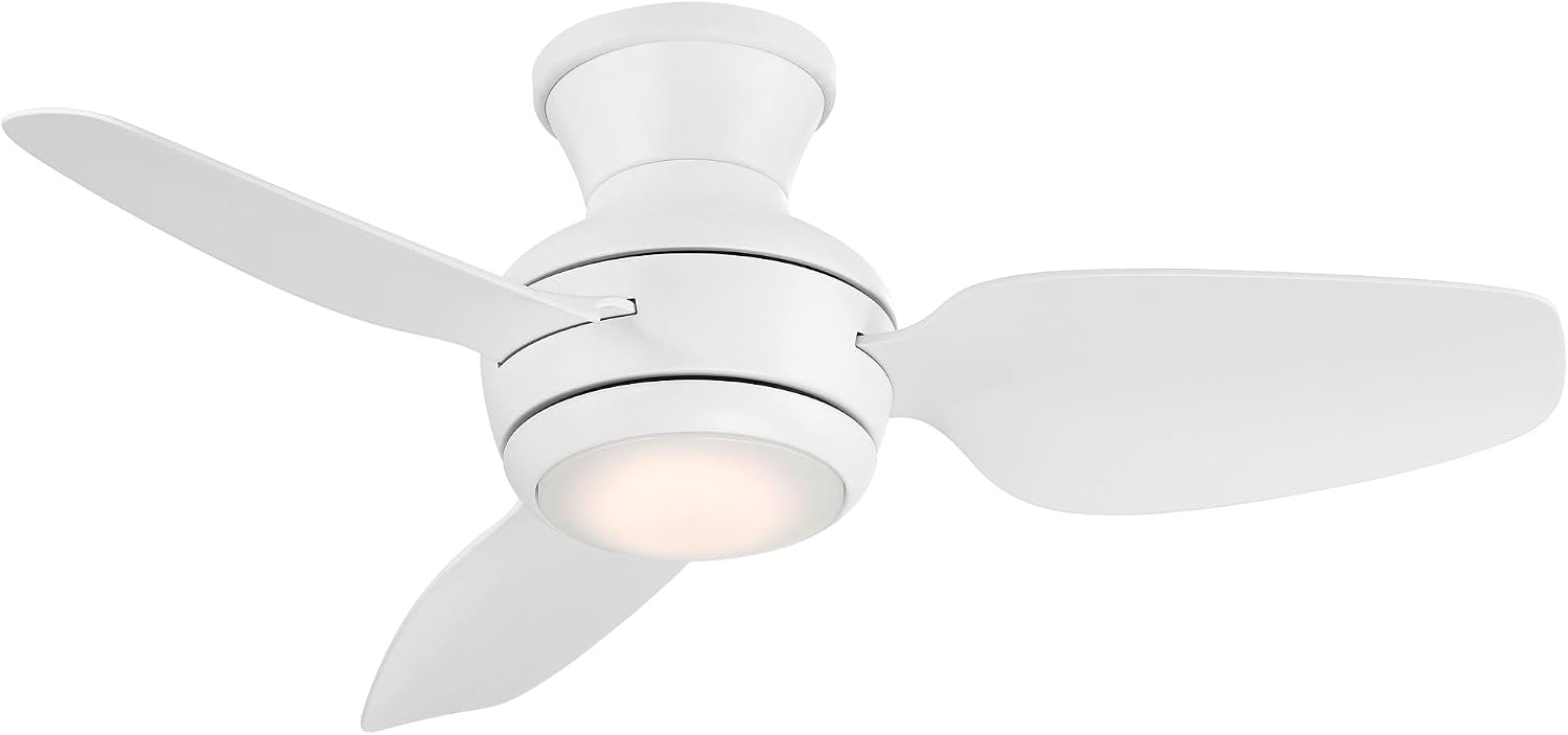 Casa Vieja 36' Whirl Modern Country Indoor Outdoor Ceiling Fan 3 Blade LED Light Remote Control Matte White Finish Blades Bedroom Patio Living Room Kitchen Porch Hugger Flush Mount Decorative Garage