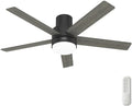 Hunter Fan 52 Inch Low Profile Matte Black Indoor Ceiling Fan With LED Light and Remote Control, Holiday Gifts for Bedroom, Living Room/Family Room, Dining Room, Kitchen, Office (Renewed)