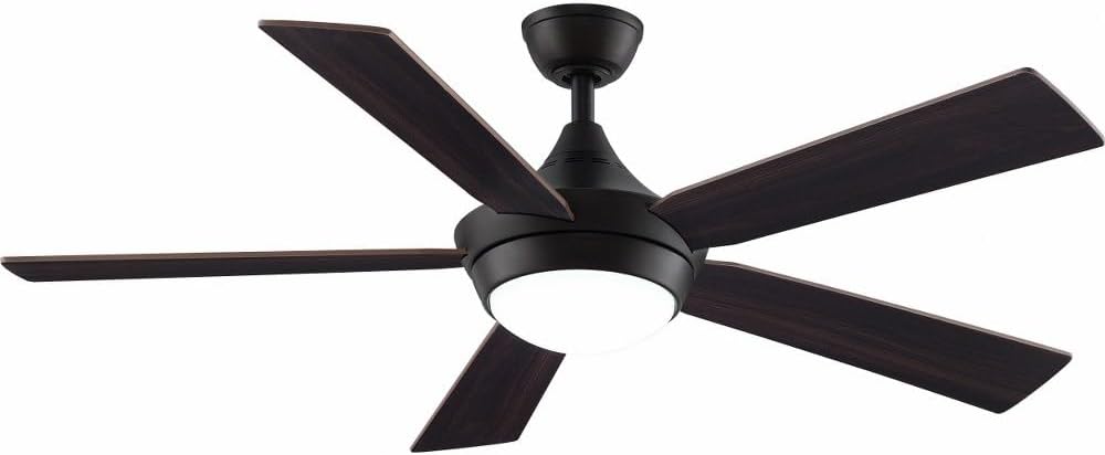 Fanimation Celano v2 52 inch Indoor Ceiling Fan with LED Light Kit - Dark Bronze with Reversible Cherry/Dark Walnut blades