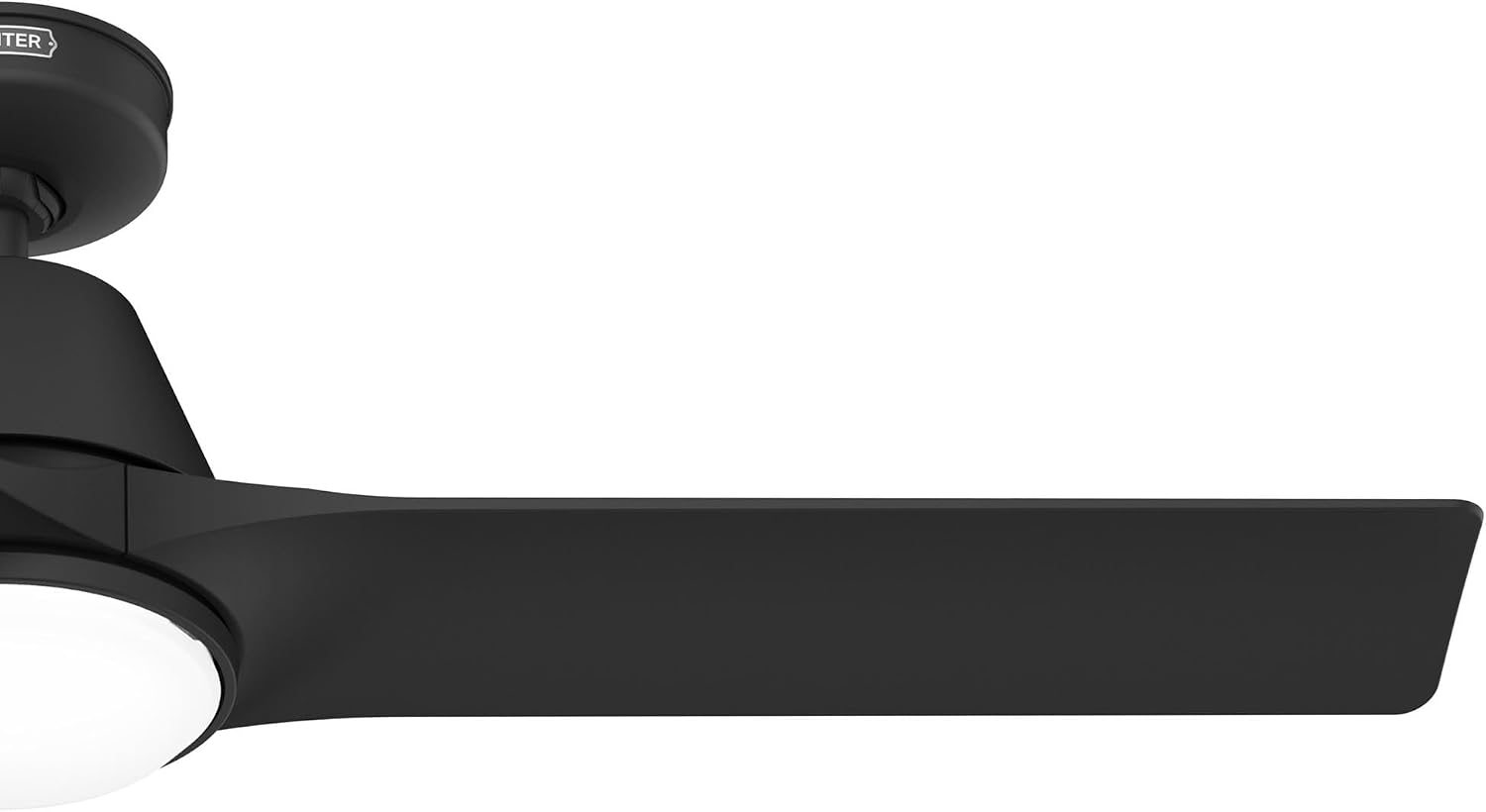 Hunter Fan 52 inch Ceiling Fan with Lights and Remote, Outdoor or Indoor Black Ceiling Fan for Porch, Living Room, Office, Kitchen, Garage (Renewed)