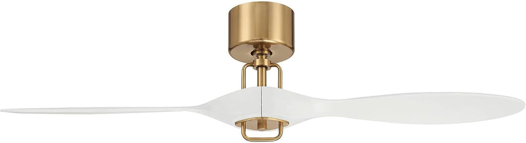Casa Vieja 56' Longbow Brass and White Indoor/Outdoor Ceiling Fan