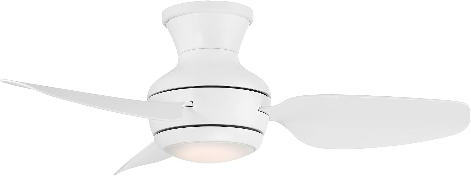 Casa Vieja 36' Whirl Modern Country Indoor Outdoor Ceiling Fan 3 Blade LED Light Remote Control Matte White Finish Blades Bedroom Patio Living Room Kitchen Porch Hugger Flush Mount Decorative Garage