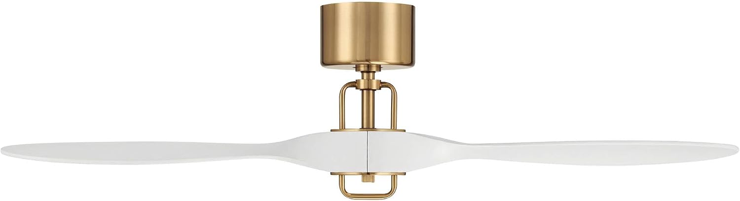 Casa Vieja 56' Longbow Brass and White Indoor/Outdoor Ceiling Fan