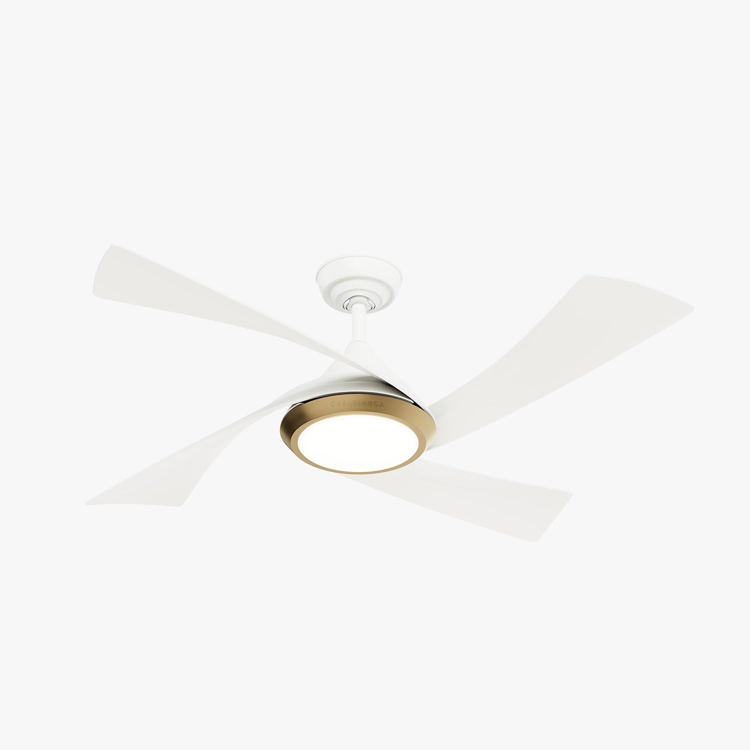 Casablanca - Vespucci Indoor/Outdoor Ceiling Fan With Light, Remote, 52-inch, Fresh White, Modern-style, 6-speed DC Motor, Energy Star, 52847, for porches, patios, sunrooms, bathrooms