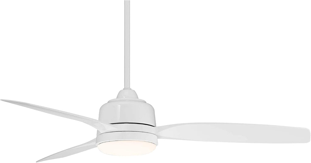 Casa Vieja 54' Tres Aurora Modern 3 Blade Indoor Outdoor Ceiling Fan with Dimmable Light LED Remote Control White Opal Etched Diffuser Wet Rated for Patio Exterior House Porch Gazebo Barn