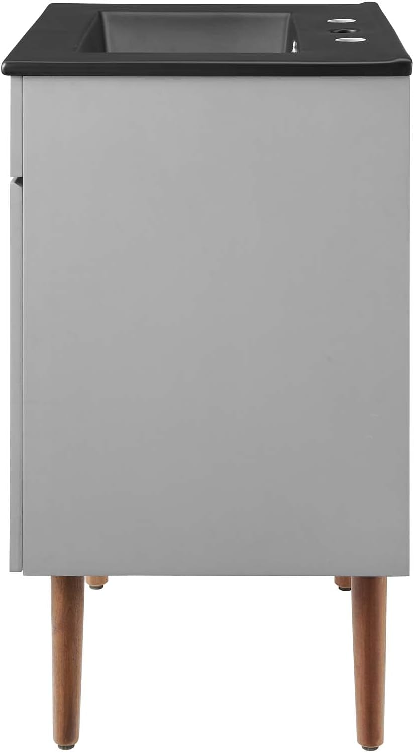 Sink Vanity Cabinet, Wood, Grey Gray Black, Modern Contemporary, Hotel Bedroom Bathroom Master Suite
