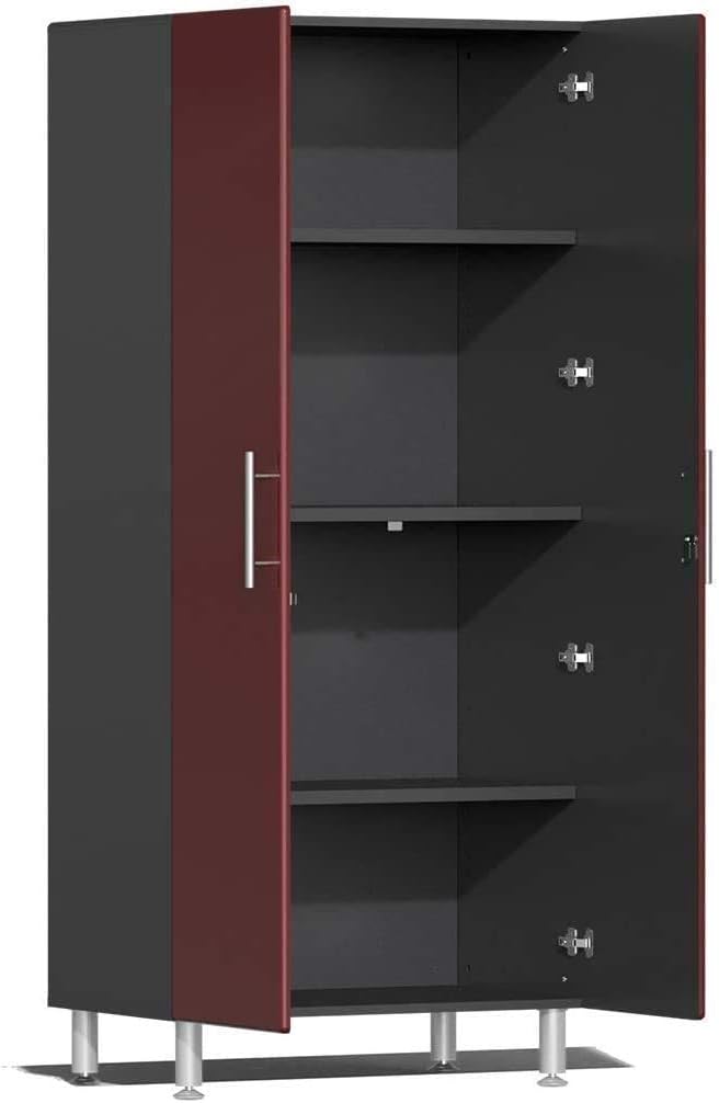 Ulti-Mate UG25030R 3-Piece Garage Cabinet Kit in Ruby Red Metallic,Grey