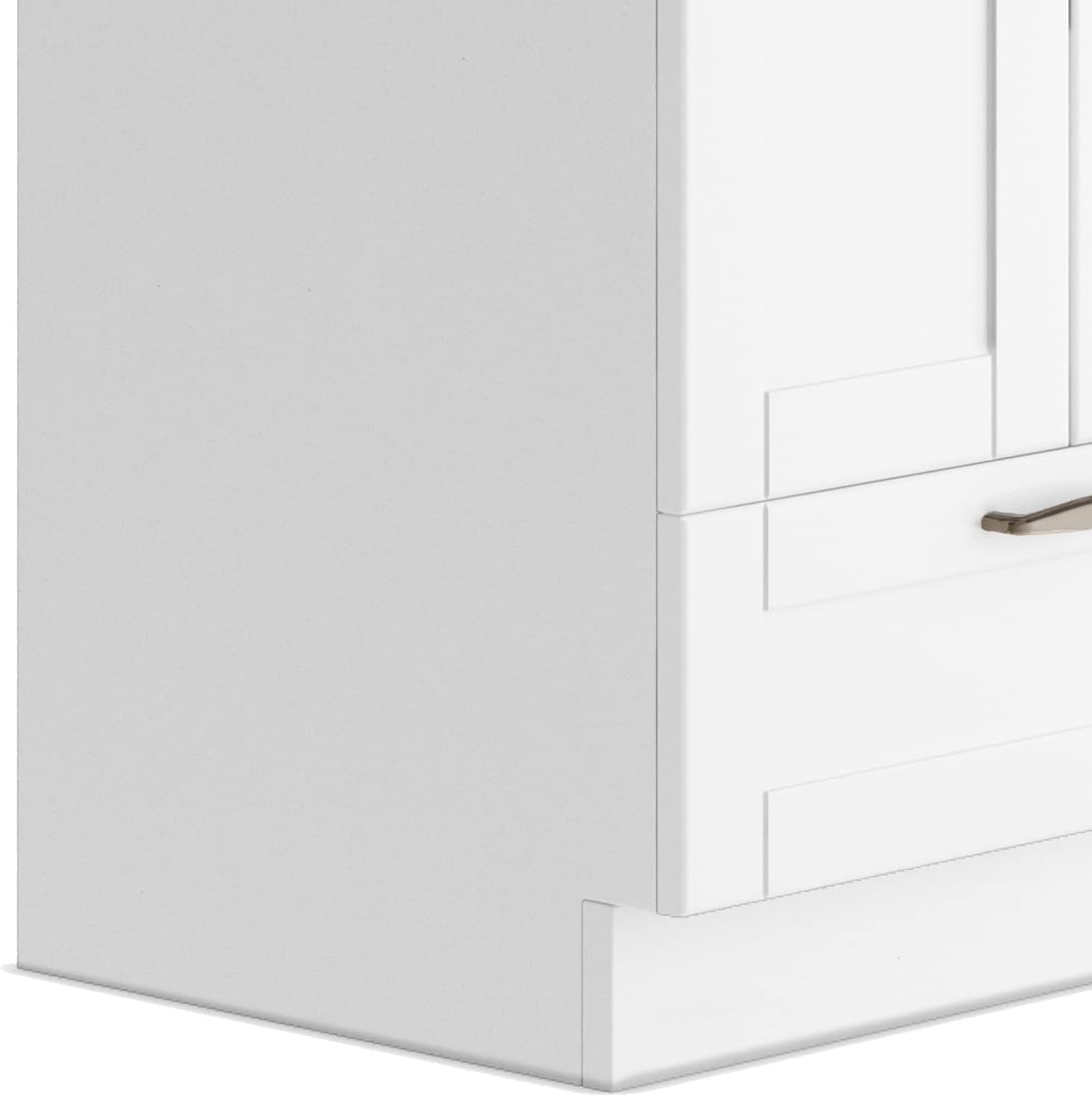 SIMPLIHOME Reed All-in-One 24 inch Wide Utility Sink and Laundry Cabinet in Pure White Finish, Transitional Stainless Steel Sink Cabinet for Laundry Rooms with High-Arch Chrome Faucet and Storage