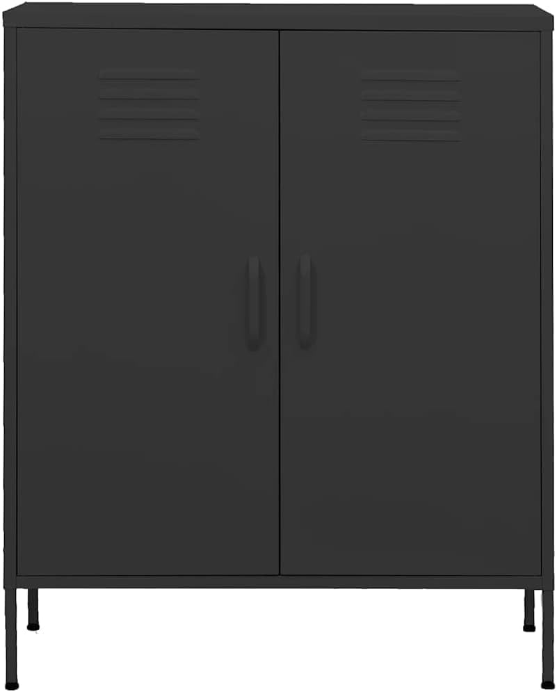 Metal Side Accent Storage Cabinet with Adjustable Shelves, Steel Storage Cabinet for Entryway and Hallway, 31.5'x13.8'x40',-252