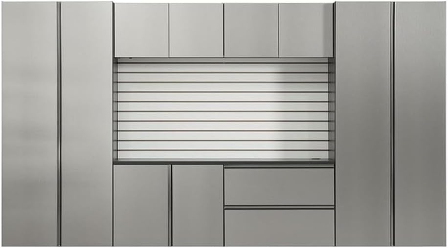 Nova Series 7-Piece Engineered Wood Garage Cabinet Set in Gray