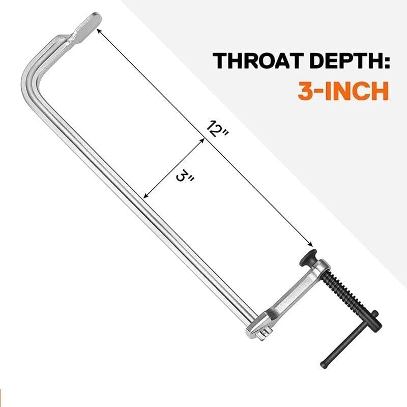 2-Pack 12-Inch Bar Clamps Drop Forged Steel Bar Clamps for Woodworking