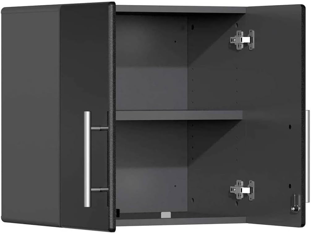 Ulti-MATE UG20760B 6-Piece Garage Cabinet Kit in Midnight Black Metallic, Black, Grey