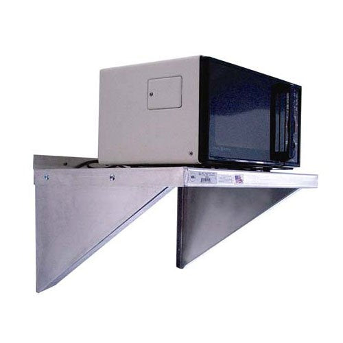 Newage Industrial 95883 Solid Aluminum Wall Shelf, 24' Diameter x 24' Length, Heavy Duty, 12 gal
