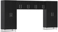 Ulti-MATE UG20760B 6-Piece Garage Cabinet Kit in Midnight Black Metallic, Black, Grey